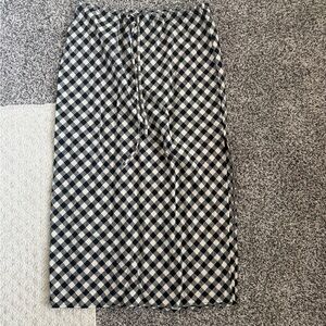 Checkered Black and White Women's Skirt